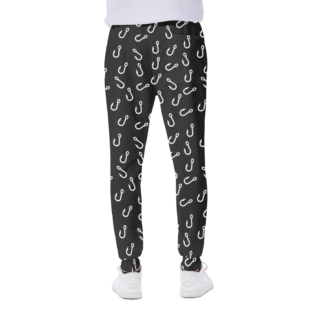 Fishing Hooks Pattern Print Scuba Joggers