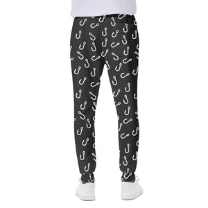 Fishing Hooks Pattern Print Scuba Joggers