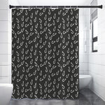 Fishing Hooks Pattern Print Shower Curtain