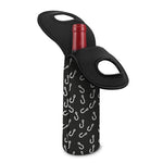 Fishing Hooks Pattern Print Single Neoprene Wine Tote