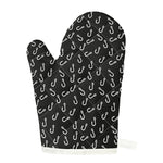 Fishing Hooks Pattern Print Single Oven Mitt