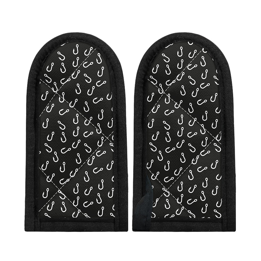 Fishing Hooks Pattern Print Skillet Handle Cover