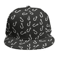 Fishing Hooks Pattern Print Snapback Cap