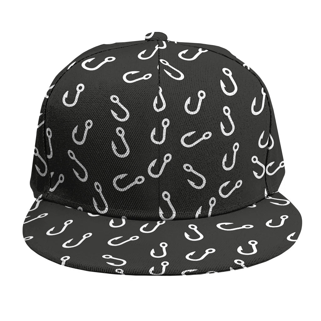 Fishing Hooks Pattern Print Snapback Cap