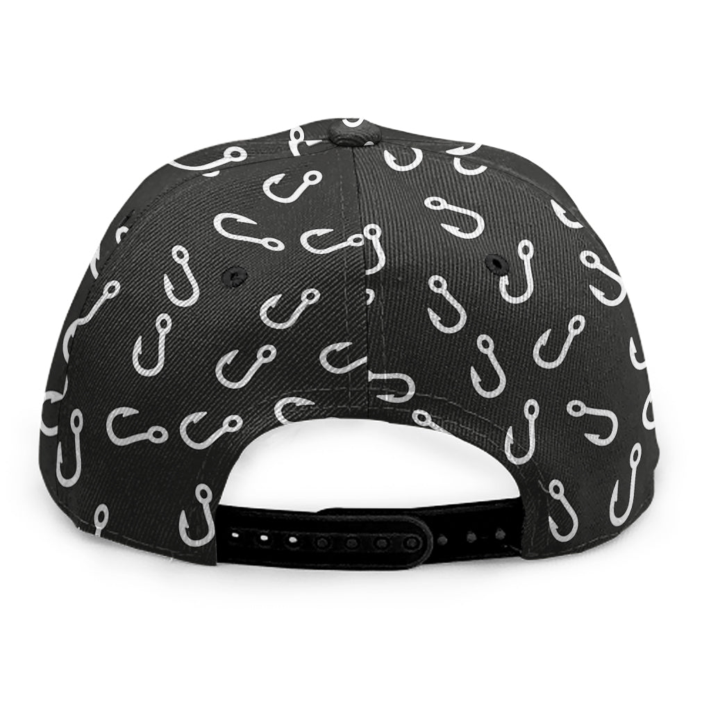 Fishing Hooks Pattern Print Snapback Cap