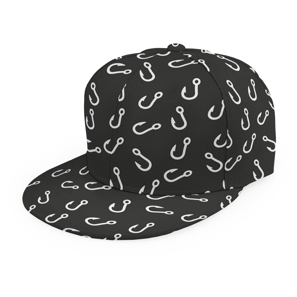 Fishing Hooks Pattern Print Snapback Cap