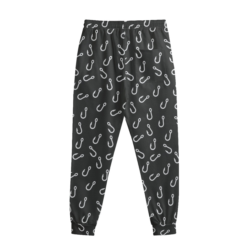 Fishing Hooks Pattern Print Sweatpants