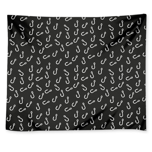 Fishing Hooks Pattern Print Tapestry