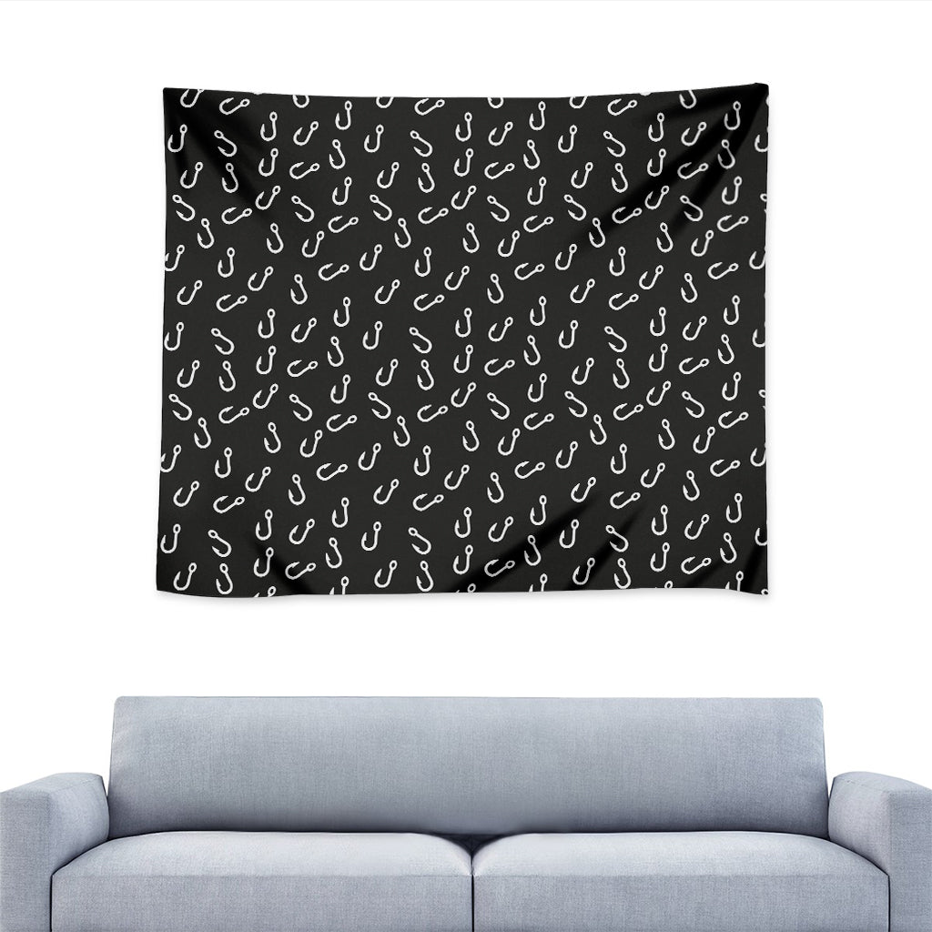 Fishing Hooks Pattern Print Tapestry