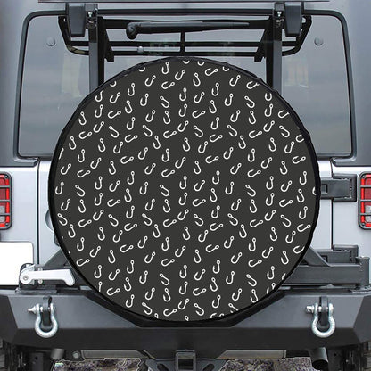 Fishing Hooks Pattern Print Tire Cover