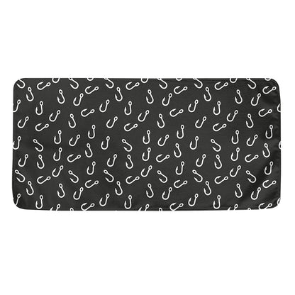 Fishing Hooks Pattern Print Towel