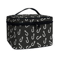 Fishing Hooks Pattern Print Travel Makeup Bag