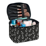 Fishing Hooks Pattern Print Travel Makeup Bag