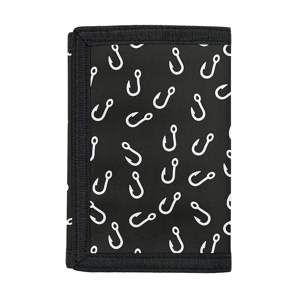 Fishing Hooks Pattern Print Trifold Wallet