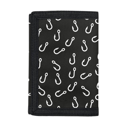 Fishing Hooks Pattern Print Trifold Wallet
