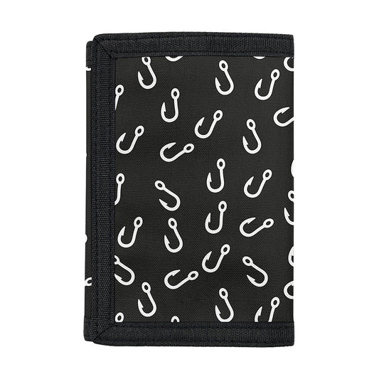 Fishing Hooks Pattern Print Trifold Wallet