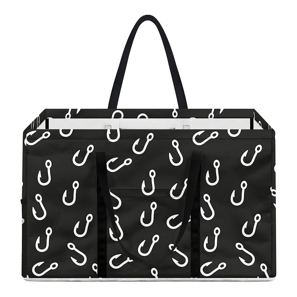 Fishing Hooks Pattern Print Utility Tote Bag
