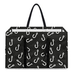 Fishing Hooks Pattern Print Utility Tote Bag