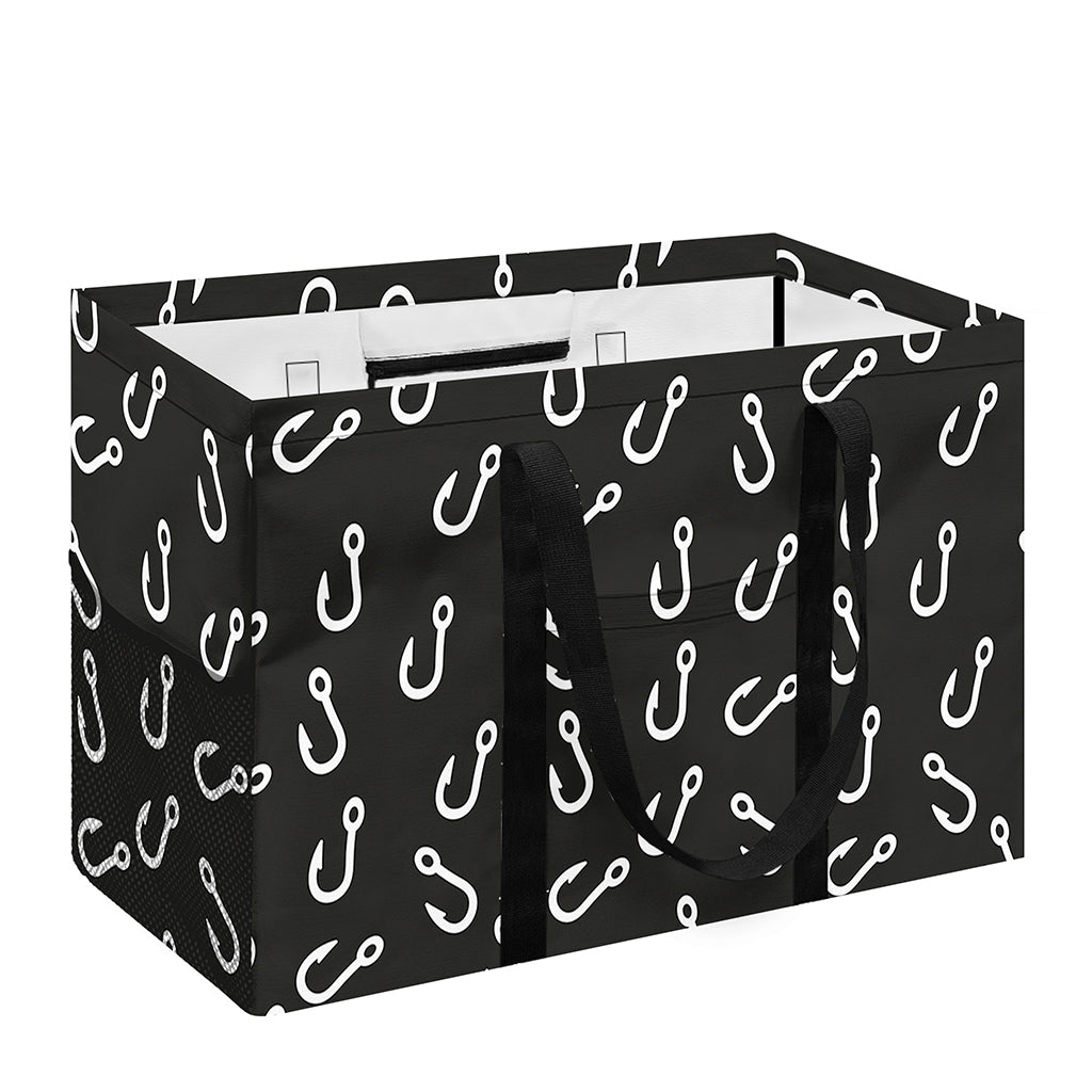 Fishing Hooks Pattern Print Utility Tote Bag