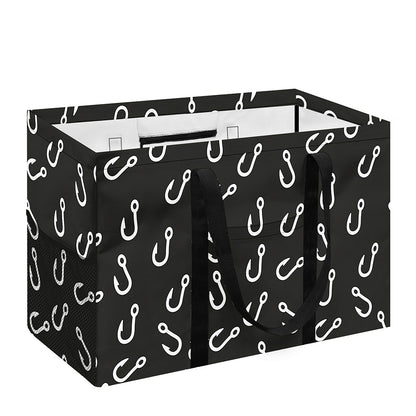 Fishing Hooks Pattern Print Utility Tote Bag