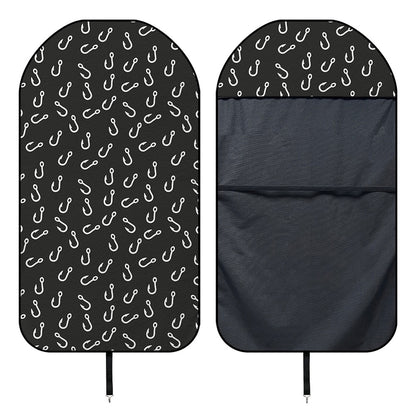 Fishing Hooks Pattern Print Waterproof Car Seat Cover