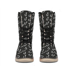 Fishing Hooks Pattern Print Winter Boots