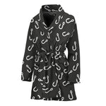 Fishing Hooks Pattern Print Women's Bathrobe