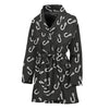 Fishing Hooks Pattern Print Women's Bathrobe