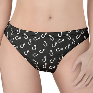 Fishing Hooks Pattern Print Women's Thong