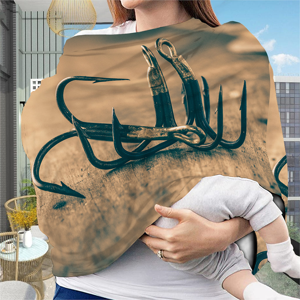 Fishing Hooks Print Baby Seat Cover