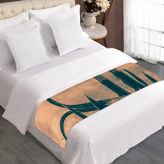 Fishing Hooks Print Bed Runner