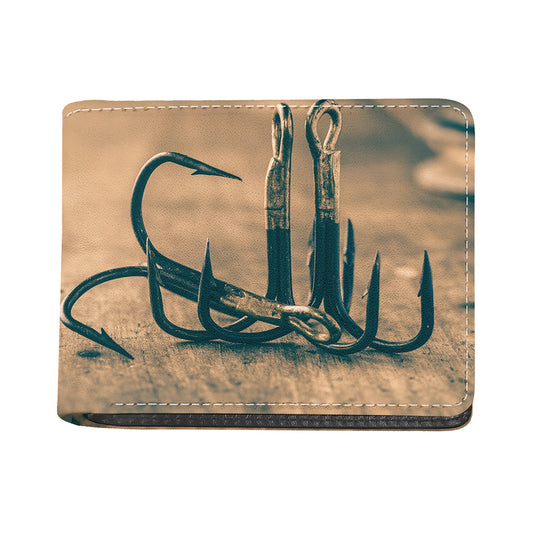 Fishing Hooks Print Bifold Wallet