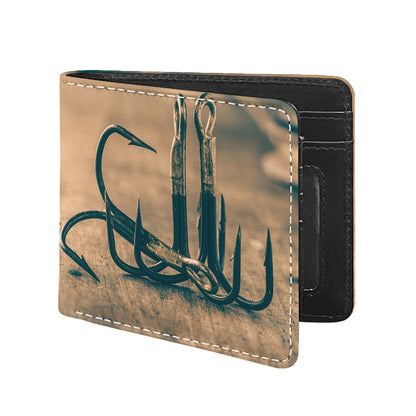 Fishing Hooks Print Bifold Wallet