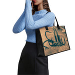 Fishing Hooks Print Canvas Tote Bag