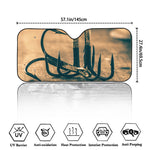 Fishing Hooks Print Car Windshield Sun Shade