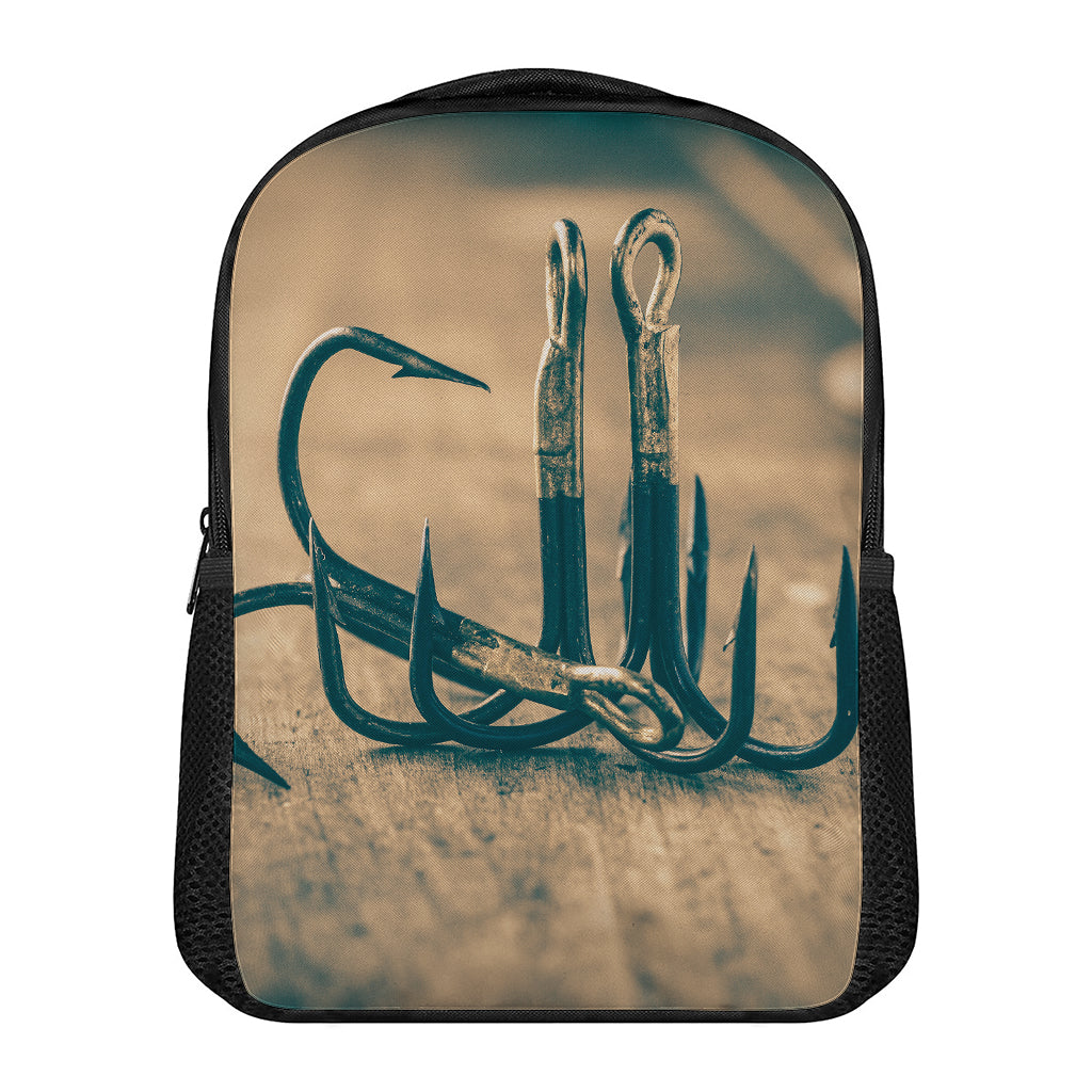 Fishing Hooks Print Casual Backpack