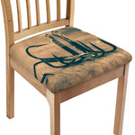 Fishing Hooks Print Chair Cushion Cover