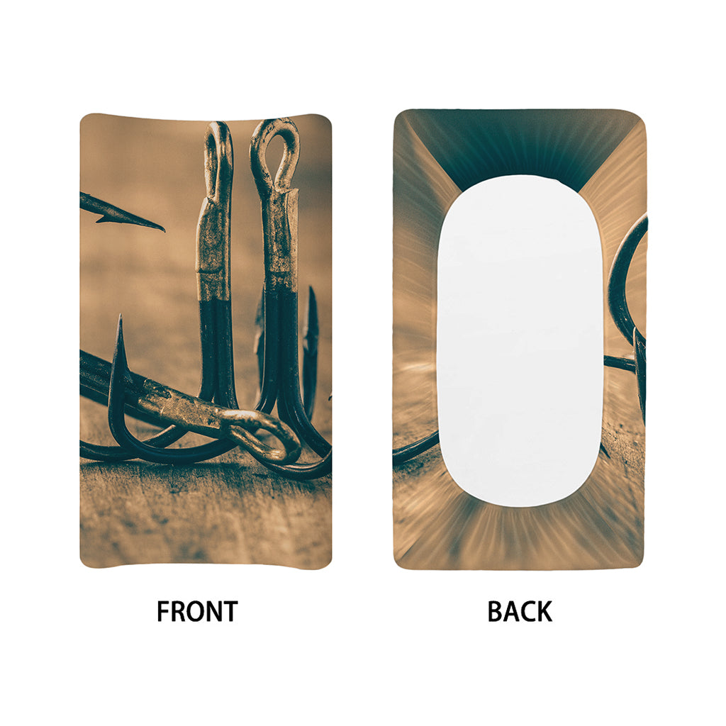 Fishing Hooks Print Changing Pad Cover