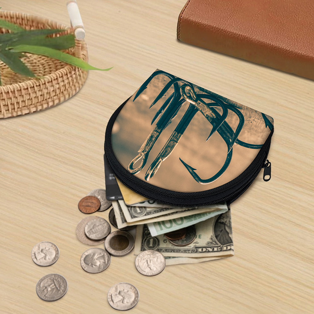Fishing Hooks Print Coin Purse