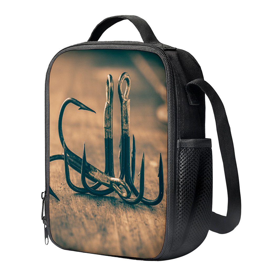 Fishing Hooks Print Crossbody Lunch Bag
