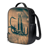 Fishing Hooks Print Crossbody Lunch Bag