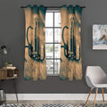 Fishing Hooks Print Grommet Curtain Panels