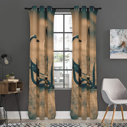 Fishing Hooks Print Curtain