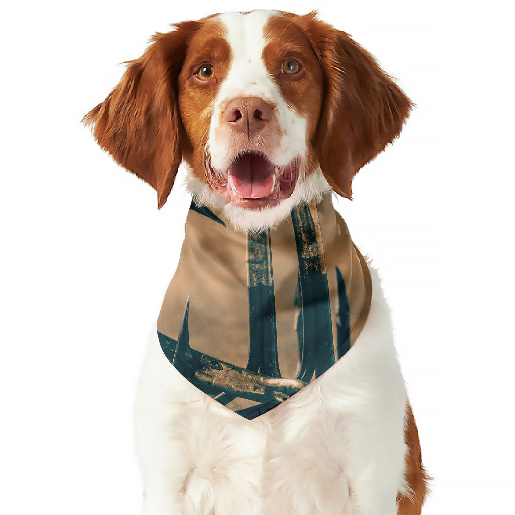 Fishing Hooks Print Dog Bandana