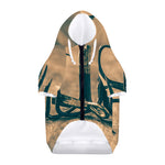 Fishing Hooks Print Dog Zip Up Hoodie