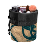 Fishing Hooks Print Drawstring Makeup Bag