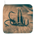 Fishing Hooks Print Hand Towel