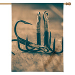 Fishing Hooks Print House Flag