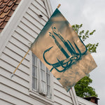Fishing Hooks Print House Flag