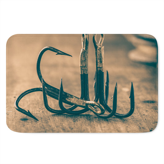 Fishing Hooks Print Indoor Door Mat